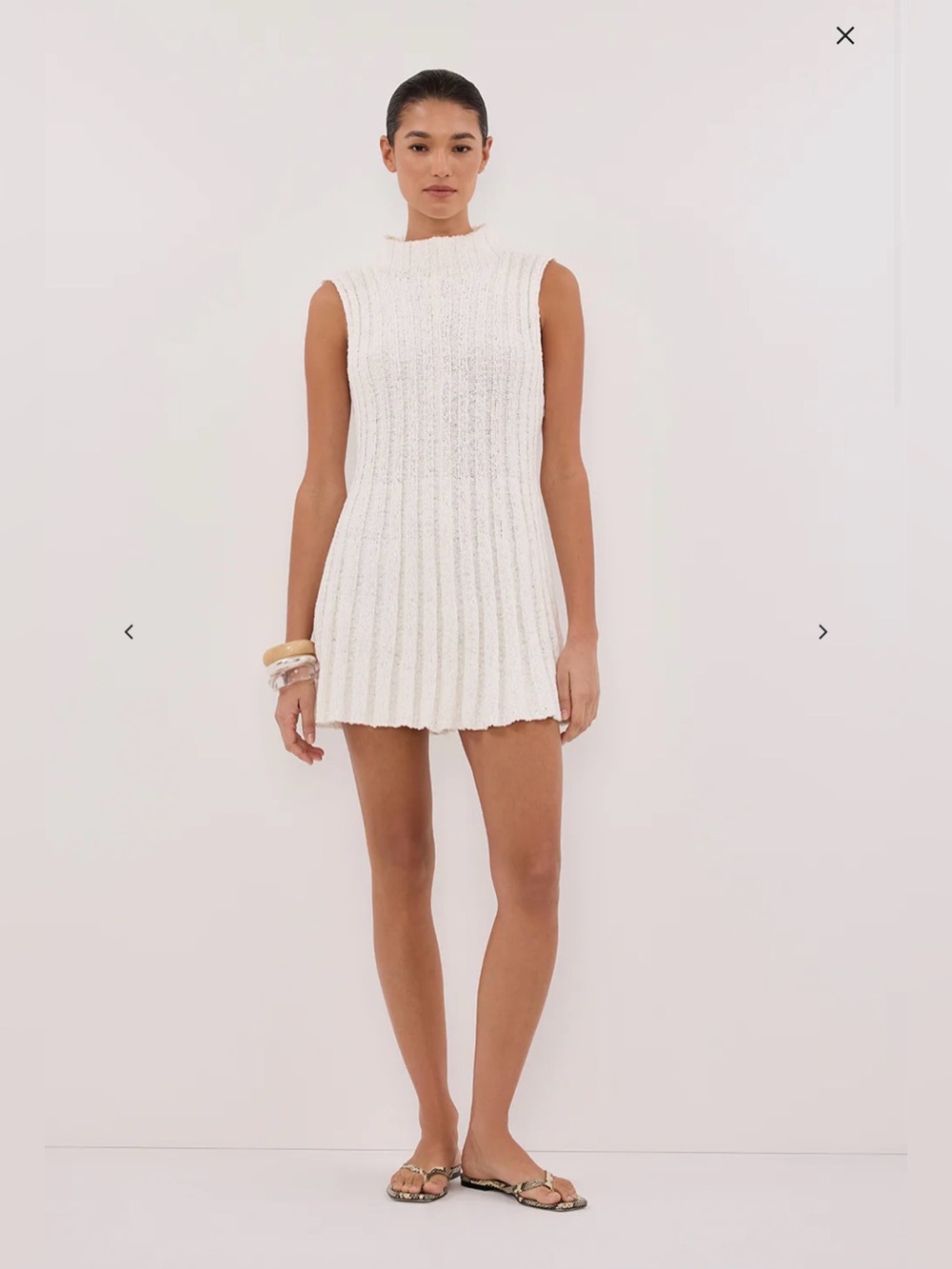 DISSH Vero Off White Knit Mini Dress